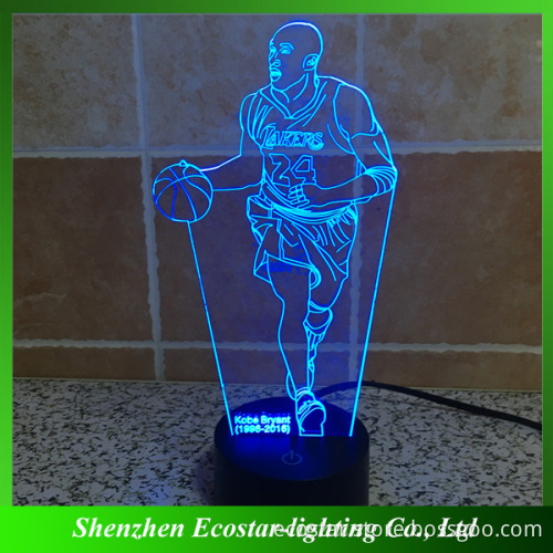 2016 top sale optical illusion 3d led lamp/3d led lighting lamp